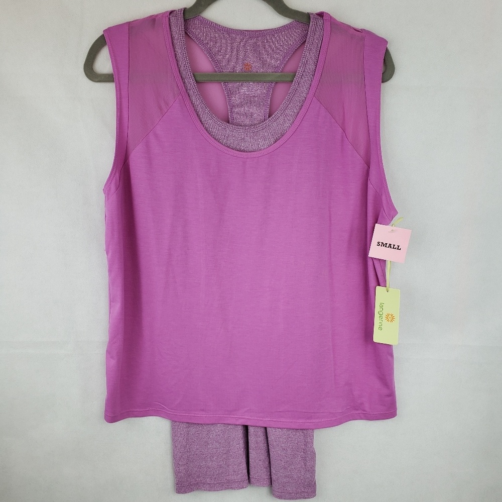 TANGERINE NWT Twofer Layered Top Blush Violet S